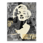 Pop art style canvas print of a glamorous woman