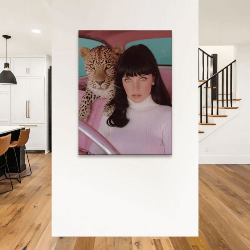 Elegant portrayal of a leopard in Scandinavian style